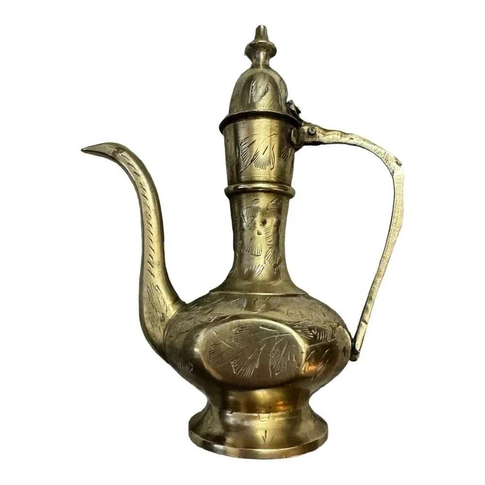 Vintage Brass Tea Kettle - Picture 2 of 11